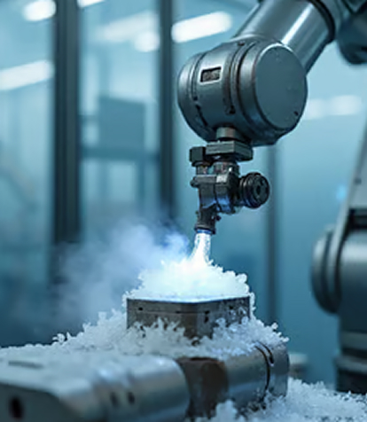 Plastics and composites cryogenic cleaning application